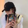 Burgundy Hat Female Spring Summer Versatile Cap Hip-Hop Baseball Hat Male Hip Hop Sunscreen Black