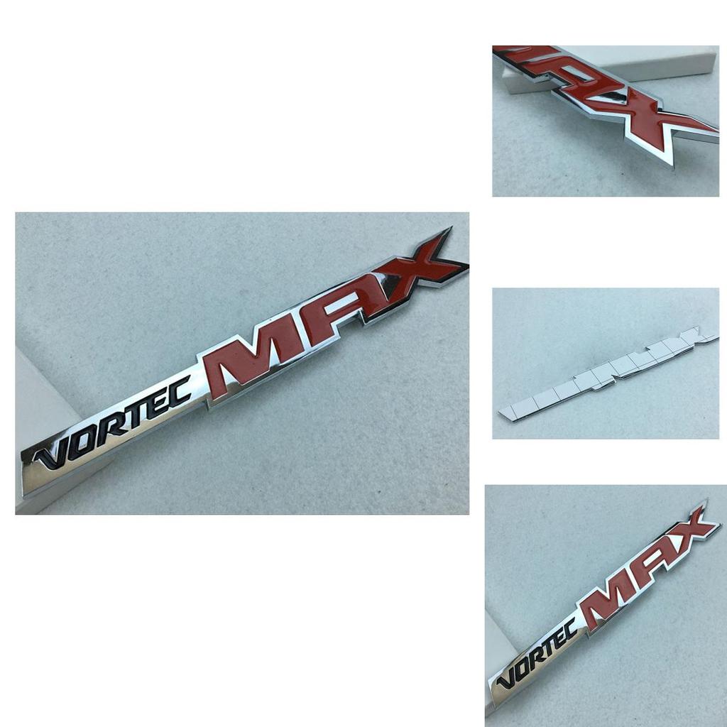 Premium Vortec Max Logo 3d Silver And Red Emblem Badge For Chevrolet Chevy Silverado