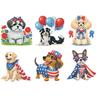 6Pcs 2D/Flat DIY Diamond Painting Fridge Magnets Crystal Sparkling Diamond Magnets Set for Holiday Festive Parties