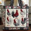 Chick Print Quilted Tote Bag Crossbody Medium Size Street Style Daily Use