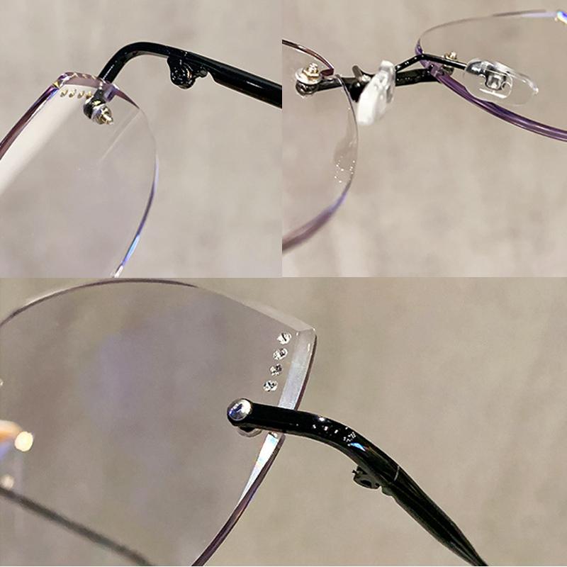 Xiaomi Gafas sin montura ultraligeras para mujer Cambio de color de la montura Gafas para miopía Montura de gafas de moda tipo ojo de gato Gafas 9923