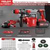 DELIXI Cordless Brushless Rotary Hammer & Chipping Drill CN Plug (adapter Included)