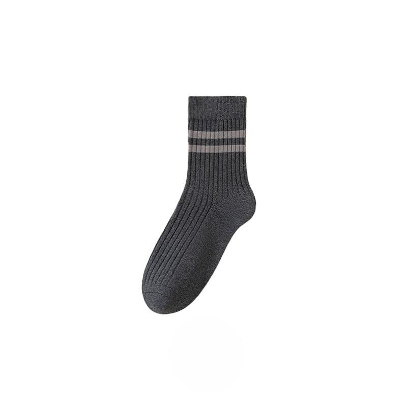 Men Spring and Autumn Leisure All Match Pure Cotton Anti Pilling Comfortable Boneless Tube Socks