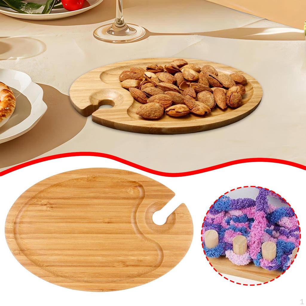 Appetizer Plate Board with Holder Dessert Tray Supplies Cheese for Party Hotel Bridal Shower