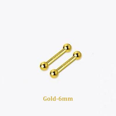 2 Pcs Minimalist Small Bead Stud Earrings For Women Girls Ear Bone Screw Earrings Hypoallergenic Jewelry