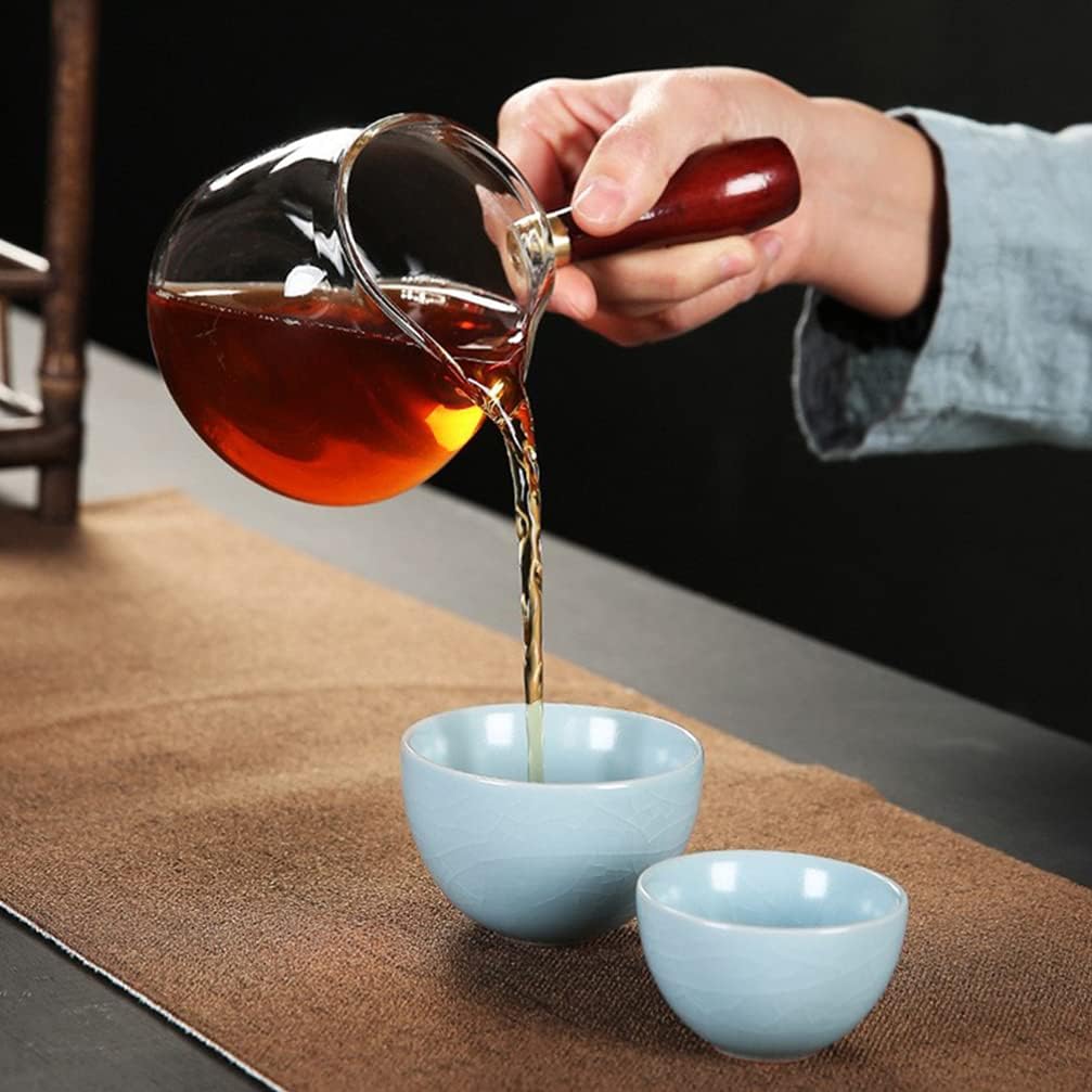 STOBOK Japanese Teapot Glass Tea Maker with Side Handle Milk Warmer Pot pour Coffee Kettle Tokoname Kyusu Teapot Vintage Butter Warmer for Home