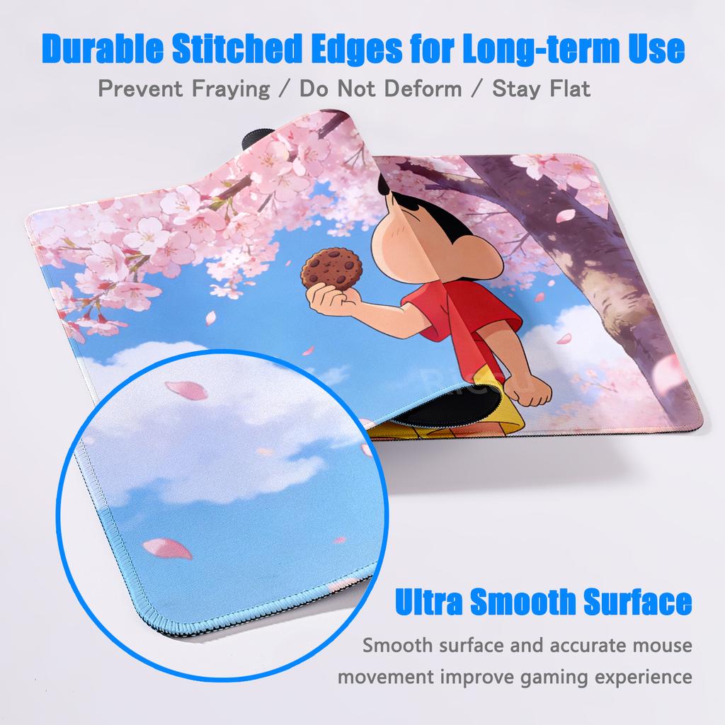 Anime Kawaii C-Crayon Shin-chan Pattern Mouse Pad Cute Cartoon Nonslip Rug Gaming Table Laptop Computer Keyboard Large Desk Mats