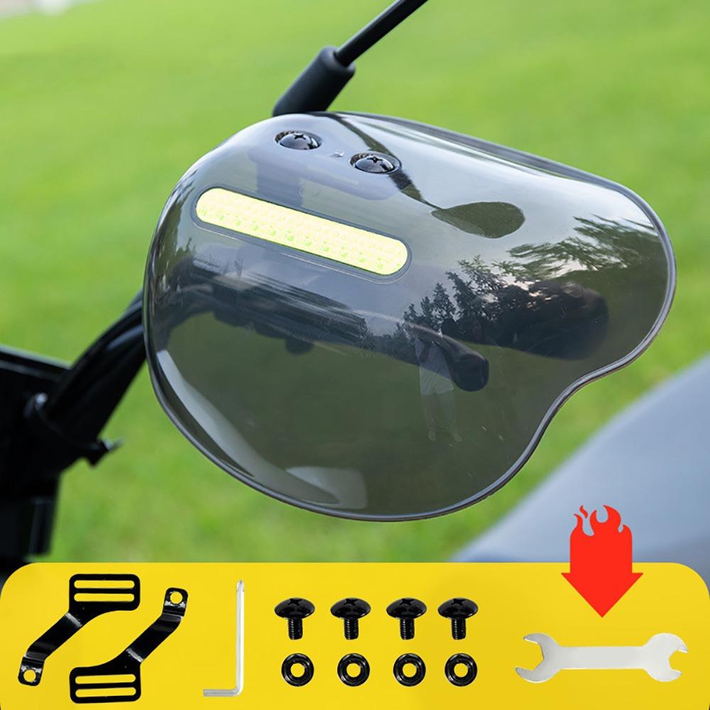 Grey Hand Protective Cover Night Reflective Strip Handlebar Protector Scooter Riding 2