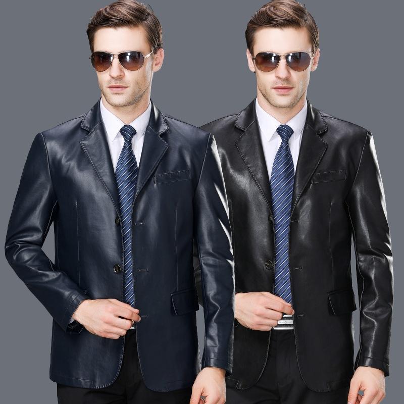 

Осенне-зимняя одежда из натуральной кожи, мужская кожаная куртка из овчины, костюм с воротником, короткое мотоциклетное кожаное пальто