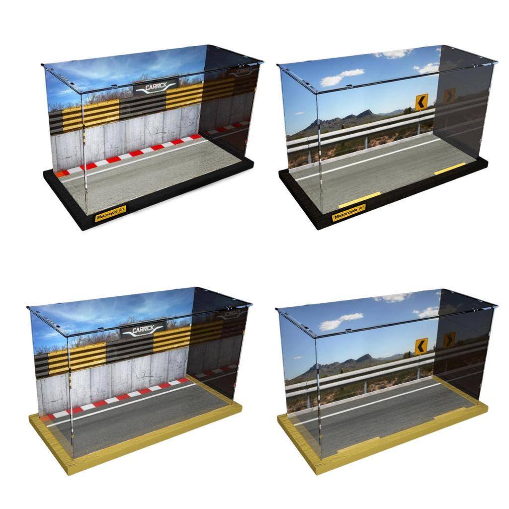 1/12 Maßstab Parkplatz Vitrine Acryl Aufbewahrungsbox Showcase Motorradmodell Diecast