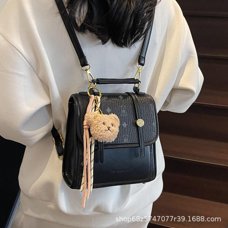 Student class backpack female Korean version retro fashion travel small backpack 2025 niche simple trend student bag