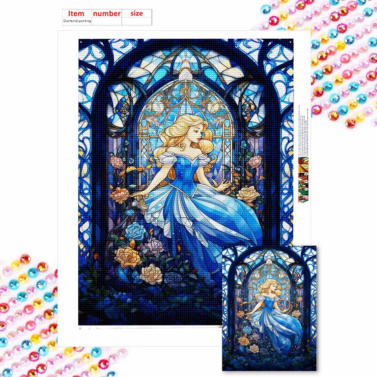 

Алмазная мозаика Красочная алмазная живопись Рапунцель Полная круглая вышивка Мультяшные креативные хобби Настенный декор Round 20x30cm