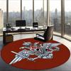 Russian Double Headed Eagle (14) Round Office Rug Decorative Floor Rug for Office Bedroom Living Room and Home Space