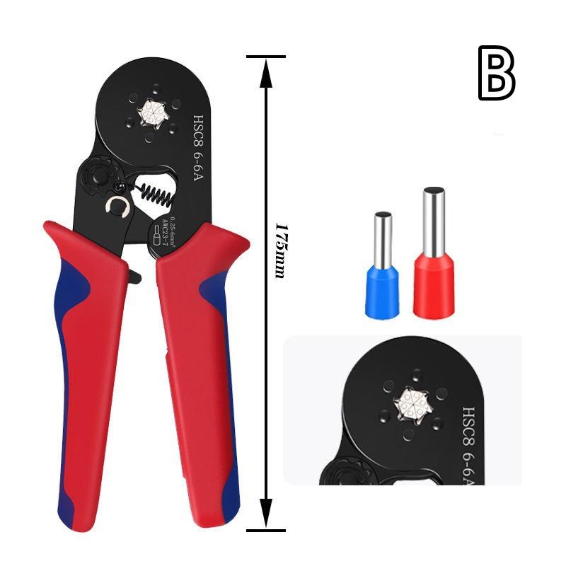 Ferrule Crimping Tool, Self-Adjusting Hexagonal Wire Crimper Plier Ye 16-6E For Awg 20-5(0.5-16Mm²) ,Ratchet Wire Crimping Tool