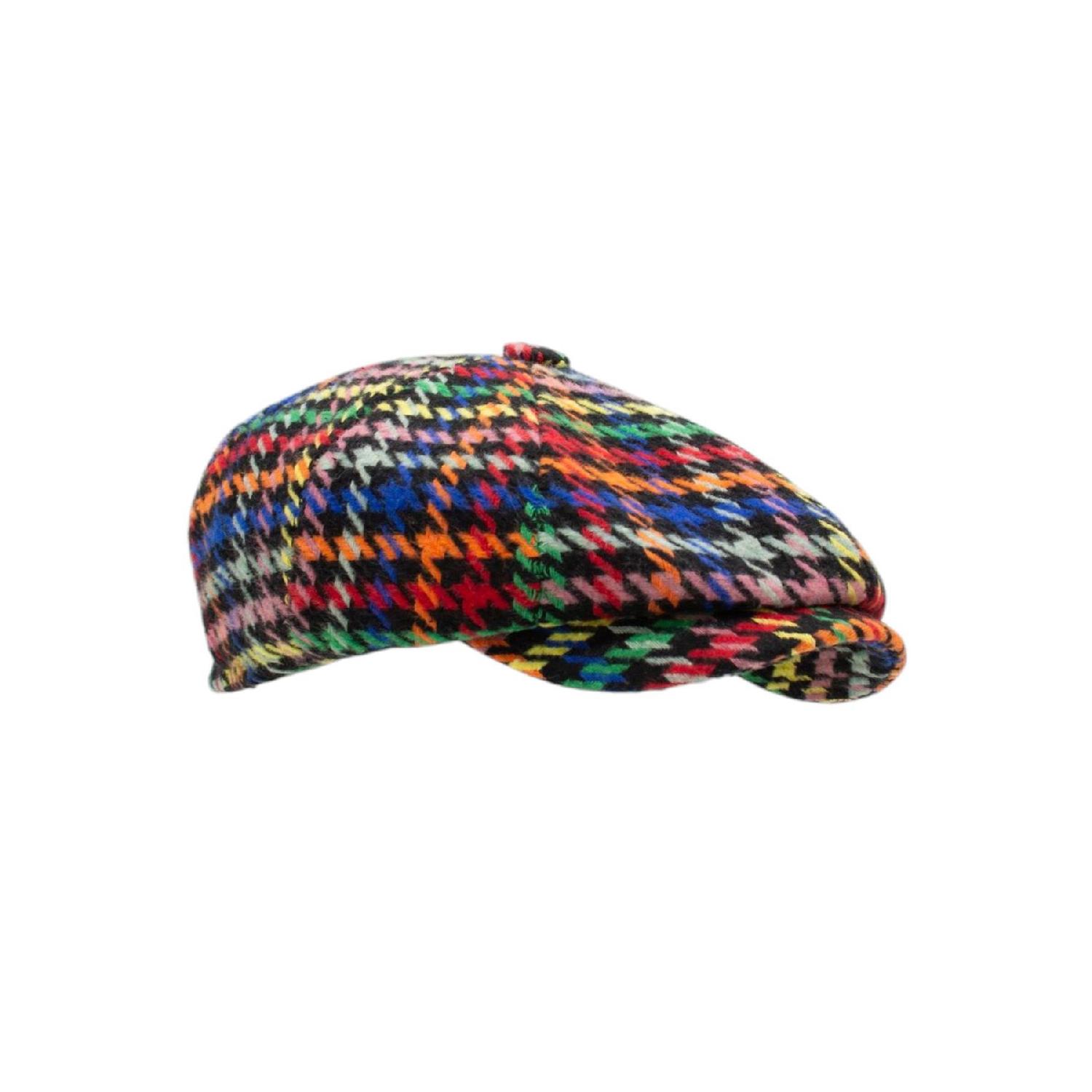 

Men s Houndstooth Patterned Multicolored Cap Hat Trilby Cp224-r чистый