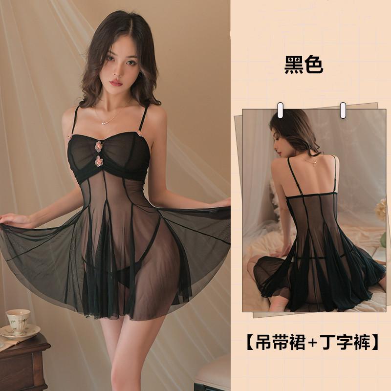 Sexy lingerie sexy mesh perspective hot suspender nightgown passion uniform