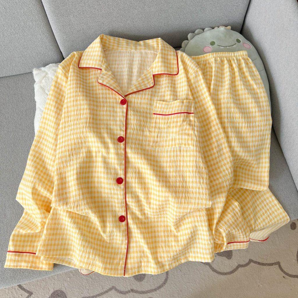 2025 Frühling/Herbst Niedliches Wolken-Baumwoll-Pyjama-Set für Mädchen - Langarm & Hose, Tragbar im Freien