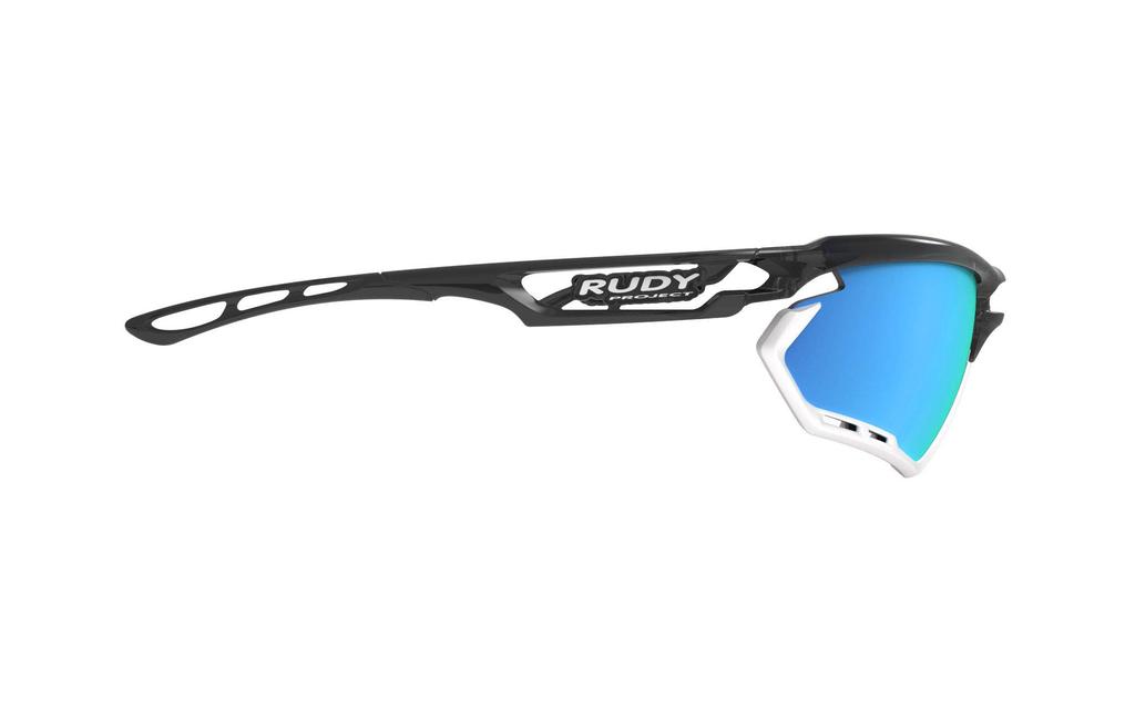 RUDYPROJECT FOTONYK Sports Sunglasses for Photonic Crystal Graphite Blue White Baseball, Frame, Multi-Laser Lens, Bumper, SP453995-0001
