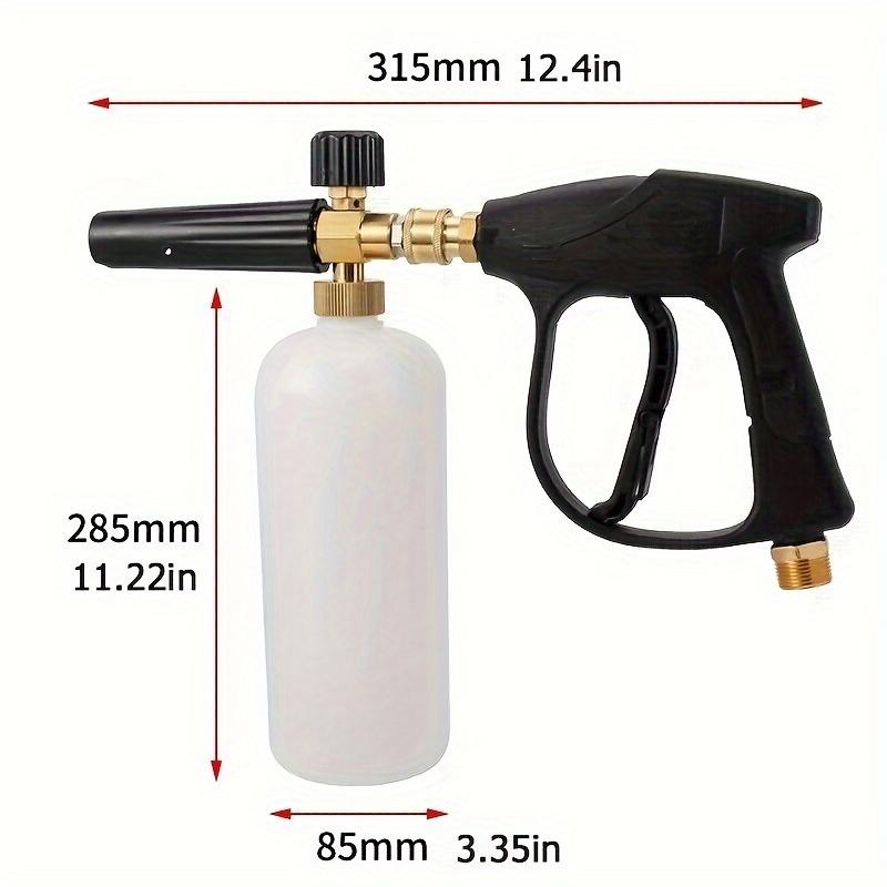 Compact High Pressure Foam Cannon Kit with M22-14/15 Adapter & 1/4" Quick Connect, Short Washer Gun for Home/Vehicle Cleaning