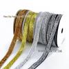 1cm Flocked Ribbon for Gift Wrapping & Costume Decoration - Non-Elastic, Shiny Woven Design