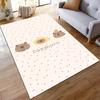 "Cartoon Capybara Pattern Carpet Beige Dotted Soft Floor Mat" Suitable for use as an anti-slip for living room bedroom sofas