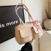 Cute Bow Designer Underarm Bags for Women  New Fashion Solid Large Capacity Women's Handbags Pu Leather Shoulder Bags