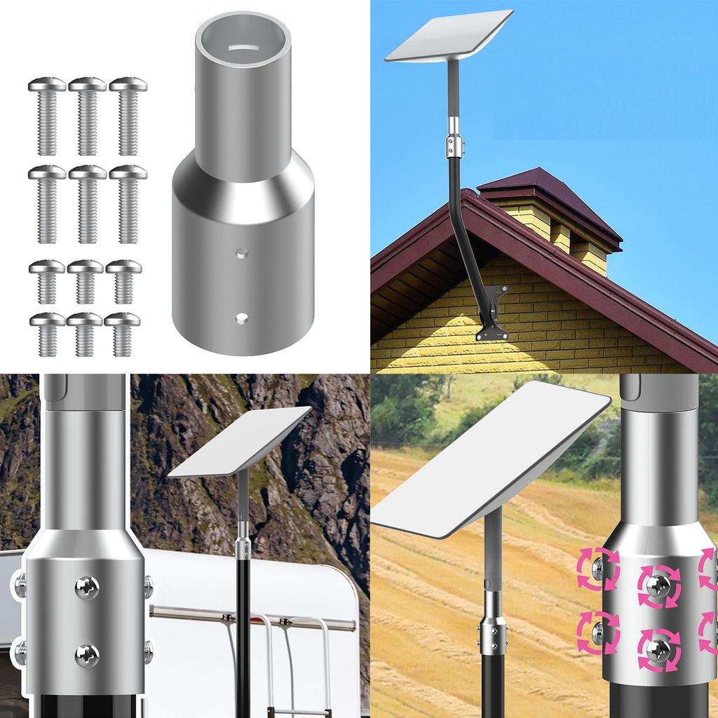 Mast Adapter, 2.0inch Pipe Fittings for Satellite Dish Stability & Support Enhanced Signal Reception in Residential Area
