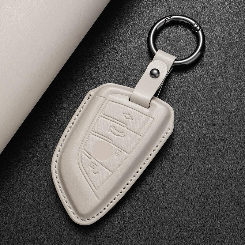 Leather Car Key Cover Case Protection Shell Keychain For Bmw G30 G20 X1 X2 X3 X4 X5 X6 X7 520 525 320I G01 G02 G05 G11 F15 F16