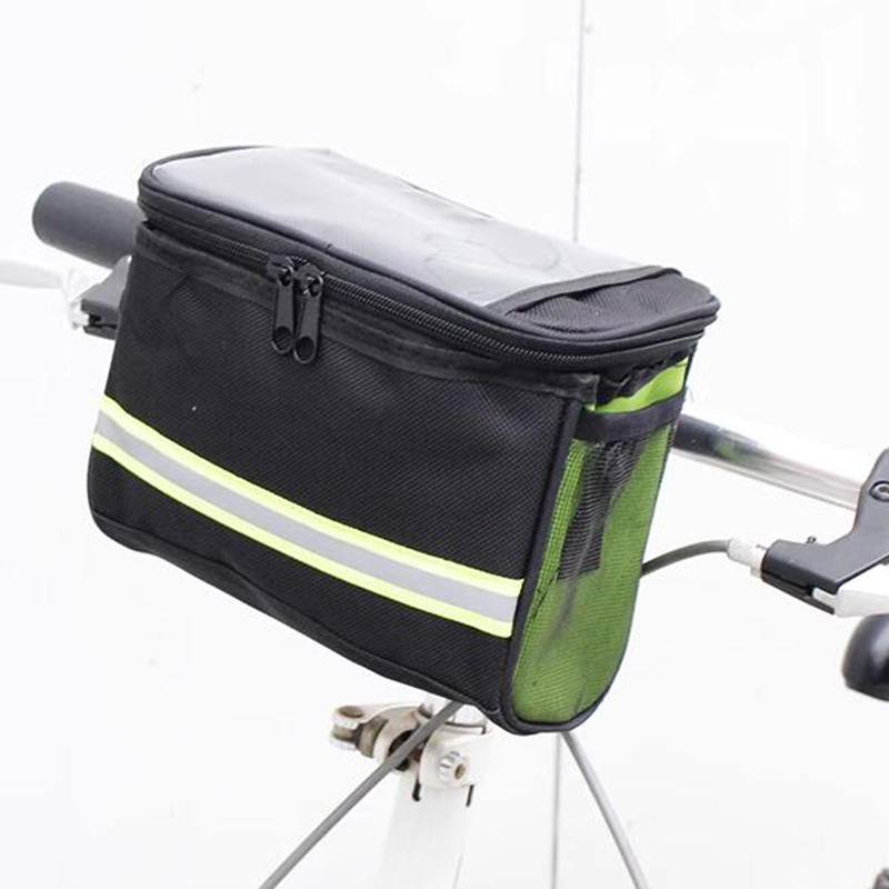 2025 New Hot Sale Cycle Bike Bicycle Insulated Front Bag Handlebar Basket Cooler with Reflective Strip