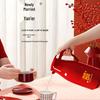 Red Glass Liner Electric Kettle & Thermos Set - Insulated Household Water Bottles for Weddings