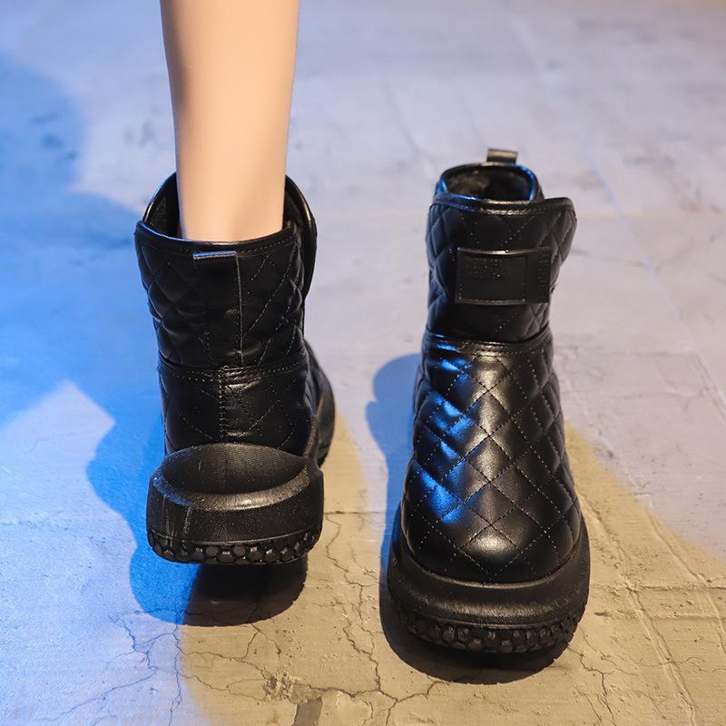 Fleece Thickened Snow Boots Women's Short Boots Winter New Fur Integrated Autumn Flat Cotton Shoes Warm Shoes Women's Shoes