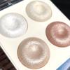 Four-Color Baked Powder Highlight Ginger Thin and Glittering Nose Face Brightening Three-Dimensional Repair Blush Makeup Palette Sparkling Eye Shadow