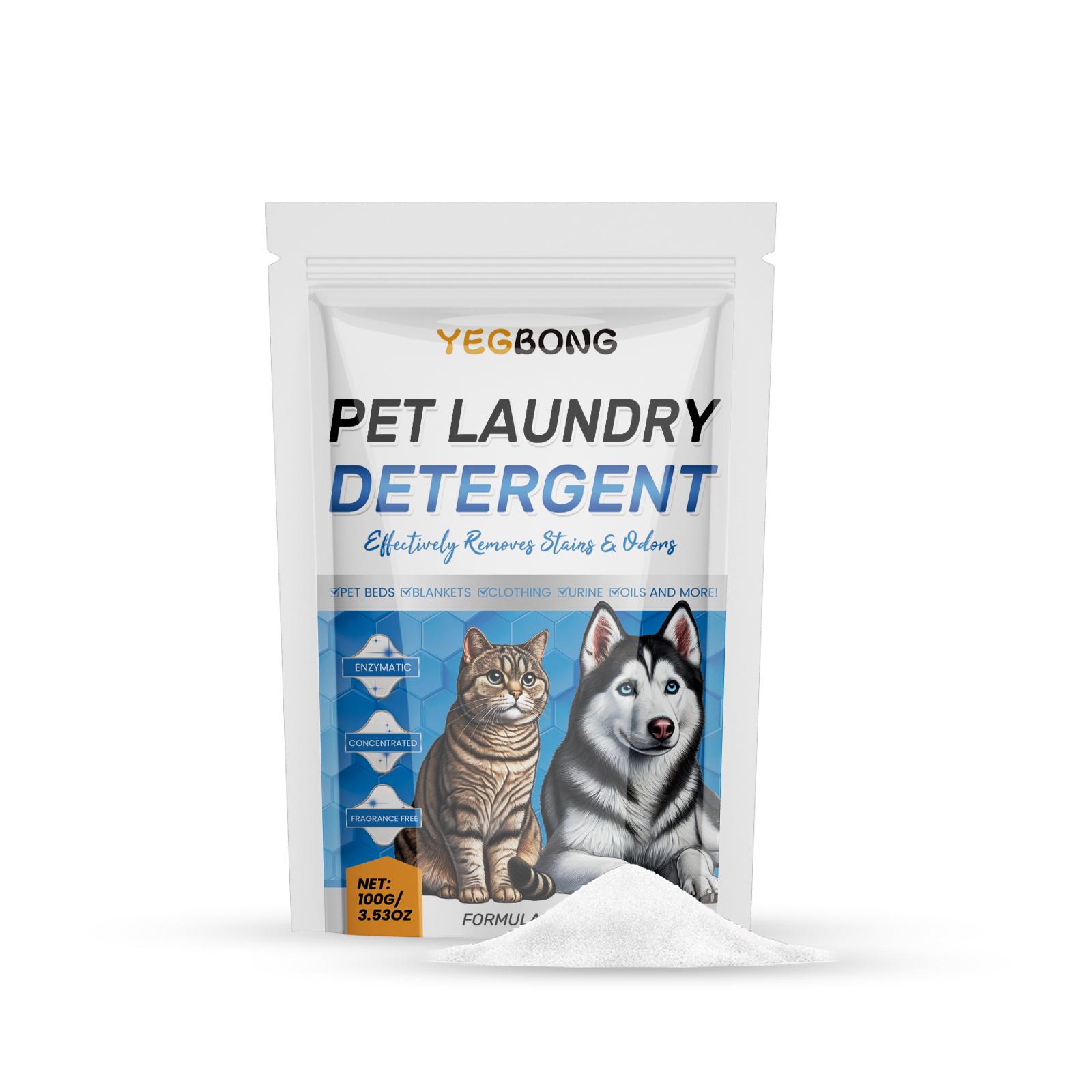 

Yegbong Pet Laundry Powder Deodorising and Odour-Removing Deep-Cleaning Stain Remover Pet Laundry Powder and Stain Remover