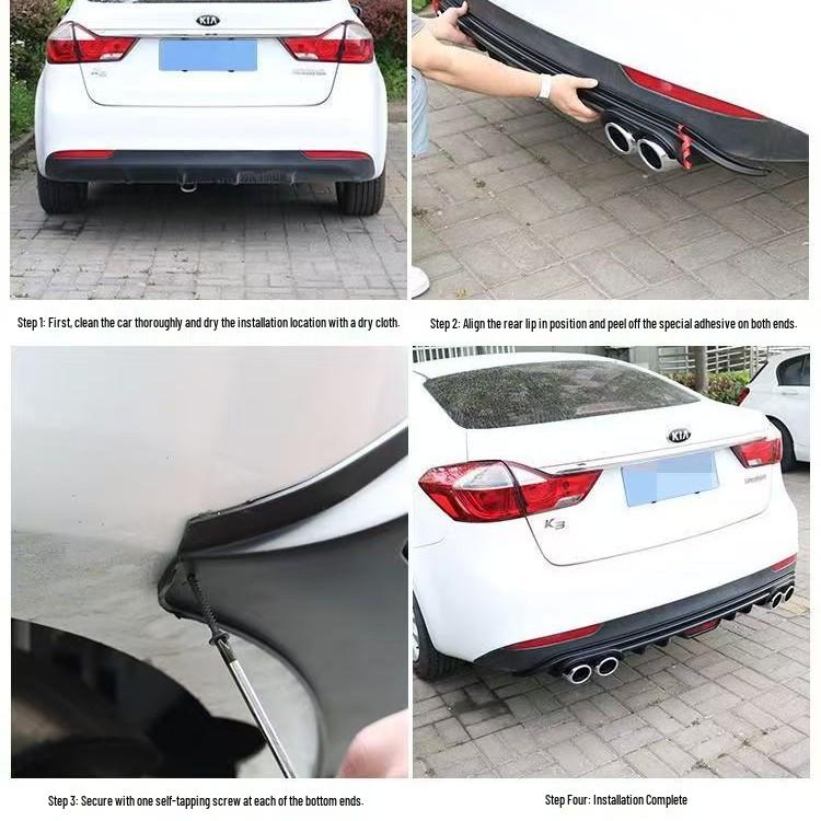 Kia K3 2016-2018 Rear Lip Quad Exhaust Diffuser Kit