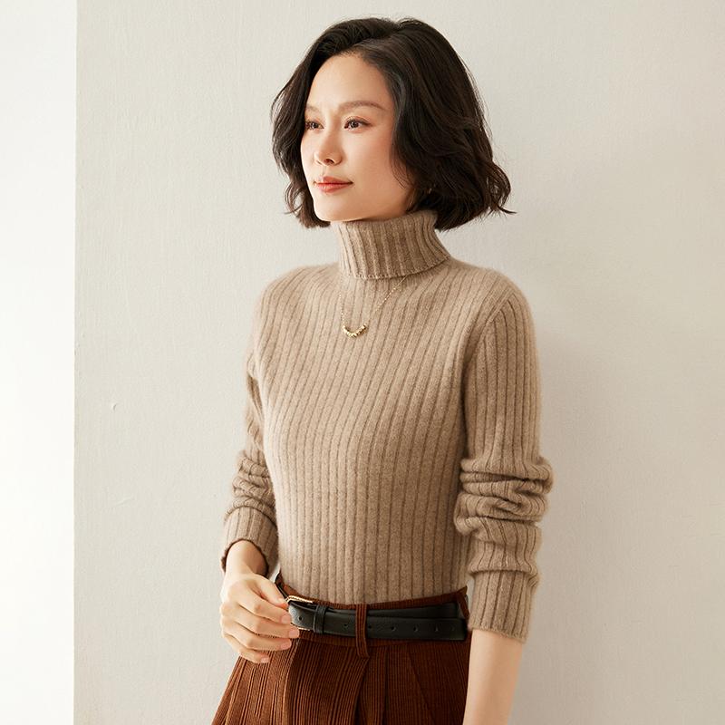 Women's Cashmere Sweater Qinghe Cashmere 100% Cashmere Autumn and Winter Cashmere Thickened Pullover Soft and Warm