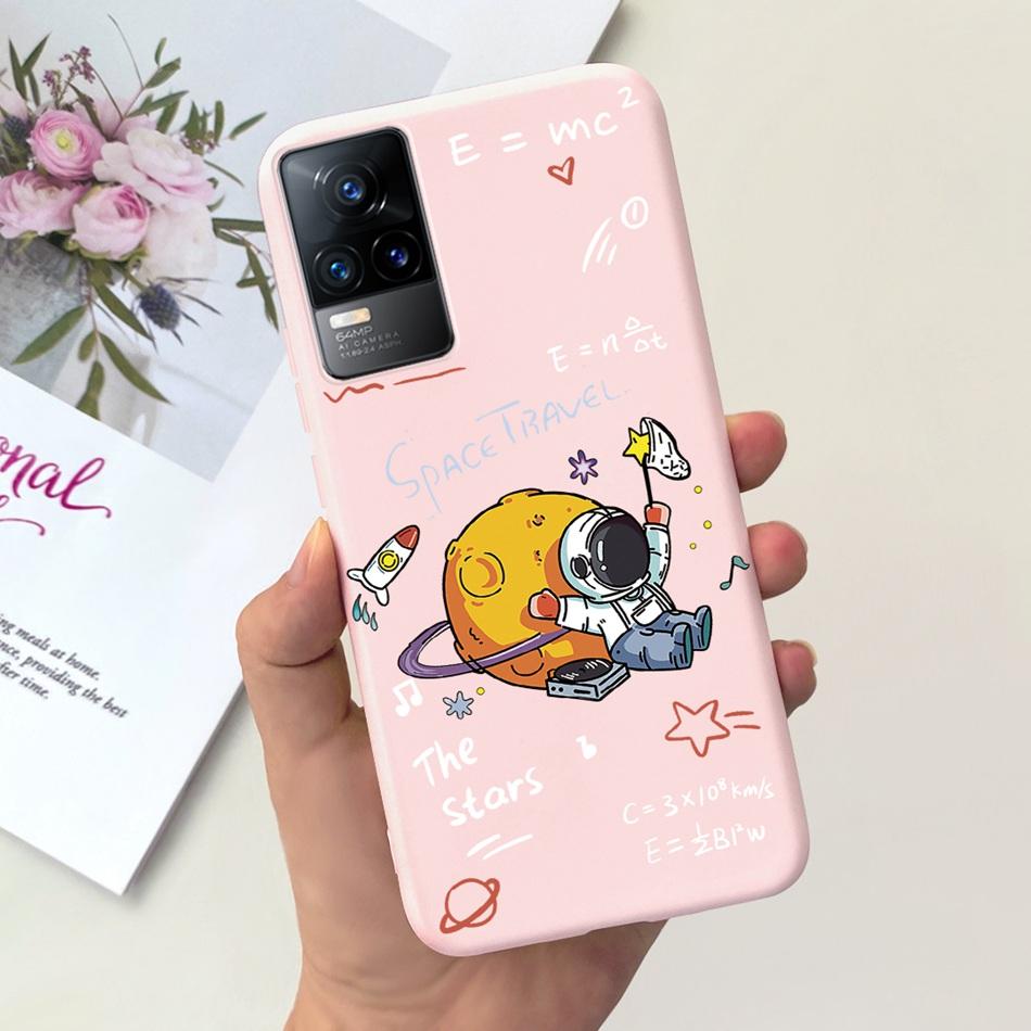 For Vivo V21e Case Vivo V21E 4G V 21E V2061 Lovely Cartoon Candy Color Soft Silicone TPU Phone Back Cover
