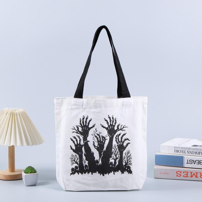 Cross-border halloween easter holiday party cotton bag christmas party ghost festival candy shopping bag canvas bag
