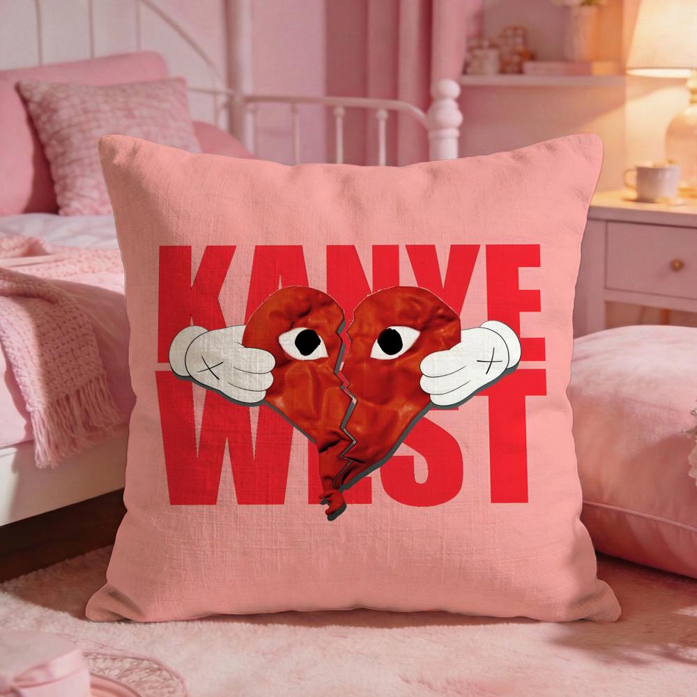 kKanye West singer Cushion Cover Premium Comfort Reversible Pillow Cove Two in One Design for Any Room  Car Interior