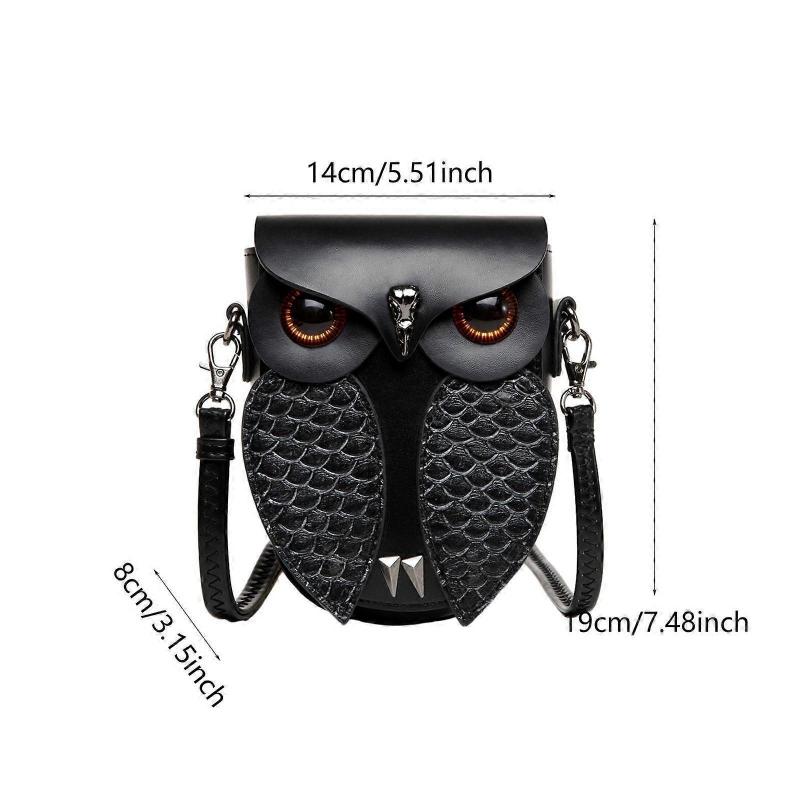 Steampunk Owl Crossbody Bag Waterproof Retro Shoulder Bag for Festival