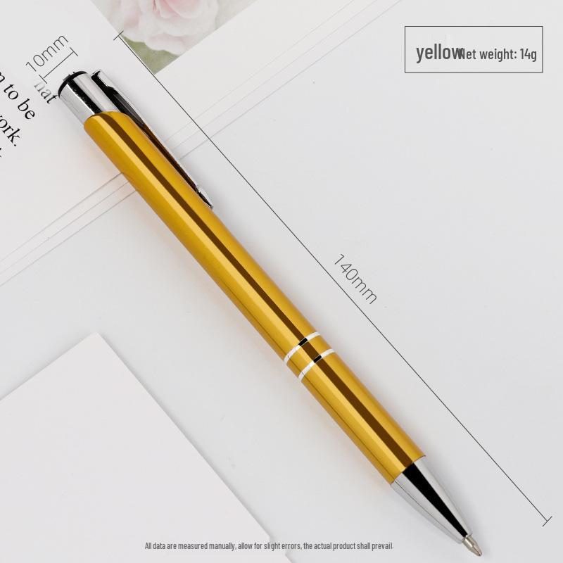 Customized Metal Click Ballpoint Pen with Logo - Oil-Based Ink, Press-Action Design for Promotional Use