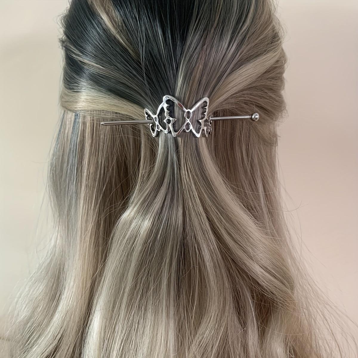 

1 Piece Of Golden Hairpin In Pure Color Butterfly Shape