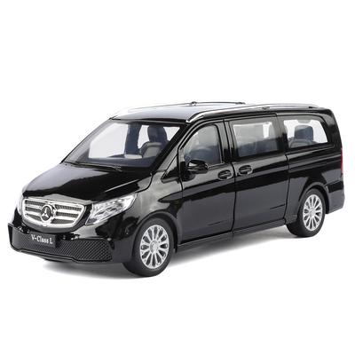 1:24 Mercedes-Benz V260L Commercial Vehicle Model Zinc Alloy Die-casting Body Simulation Details Interior Suitable for Children