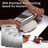 0.17CM Thick 304 Stainless Steel Cutting Board Antibacterial Mildew-proof Household Cutting Board Kitchen Kneading Dough Board
