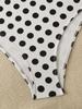 Damen Neckholder-Badeanzug mit Polka-Dots und sexy Cut-Outs