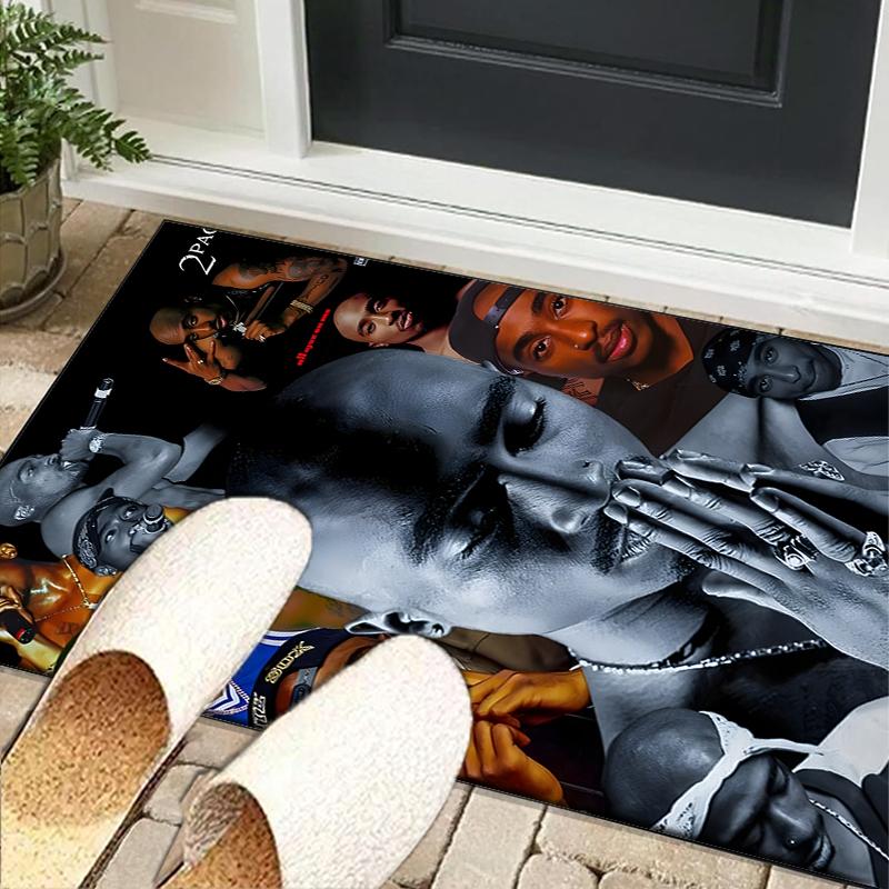Rap Legend In Blue Office Rug Chair Mat, Game Carpet, Suitable for Front Door, Bedroom, Living Room, Desk, Holiday Gift