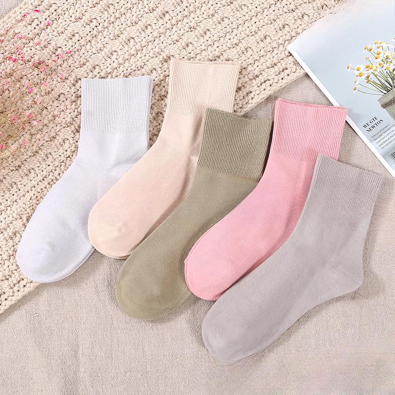 Female Autumn and Winter Cotton Loose Mouth Old People Do Not Choke Socks