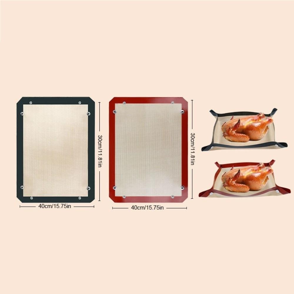 Silikonowa Blacha do Piekarnika Nieprzywierająca Wielokrotnego Użytku Mata do Pieczenia Makaroników i Ptysiów Zatrzaskiwana Mata do Pieczenia Ciasto