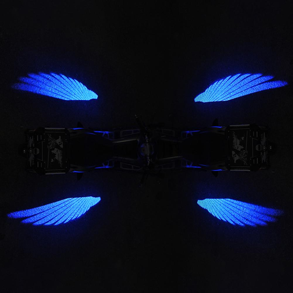 2Pcs LED Welcome Light Waterproof Angel Wings Projection Lights Super Bright Motorcycle Welcome Light 8-30V LED Carpet Underglow