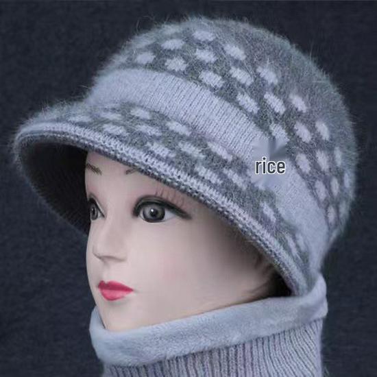 

Новая зимняя женская шерстяная шапка: Теплая бархатная подкладка, большие поля с бантом — идеально подходит для женщин среднего и пожилого возраста. High Quality Lined