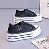 2025 New Women Lace Casual Shoes Fashion Hot Sale Platform Canvas Shoes Summer Breathable Versatile Women Flat Shoes Tenis Mujer